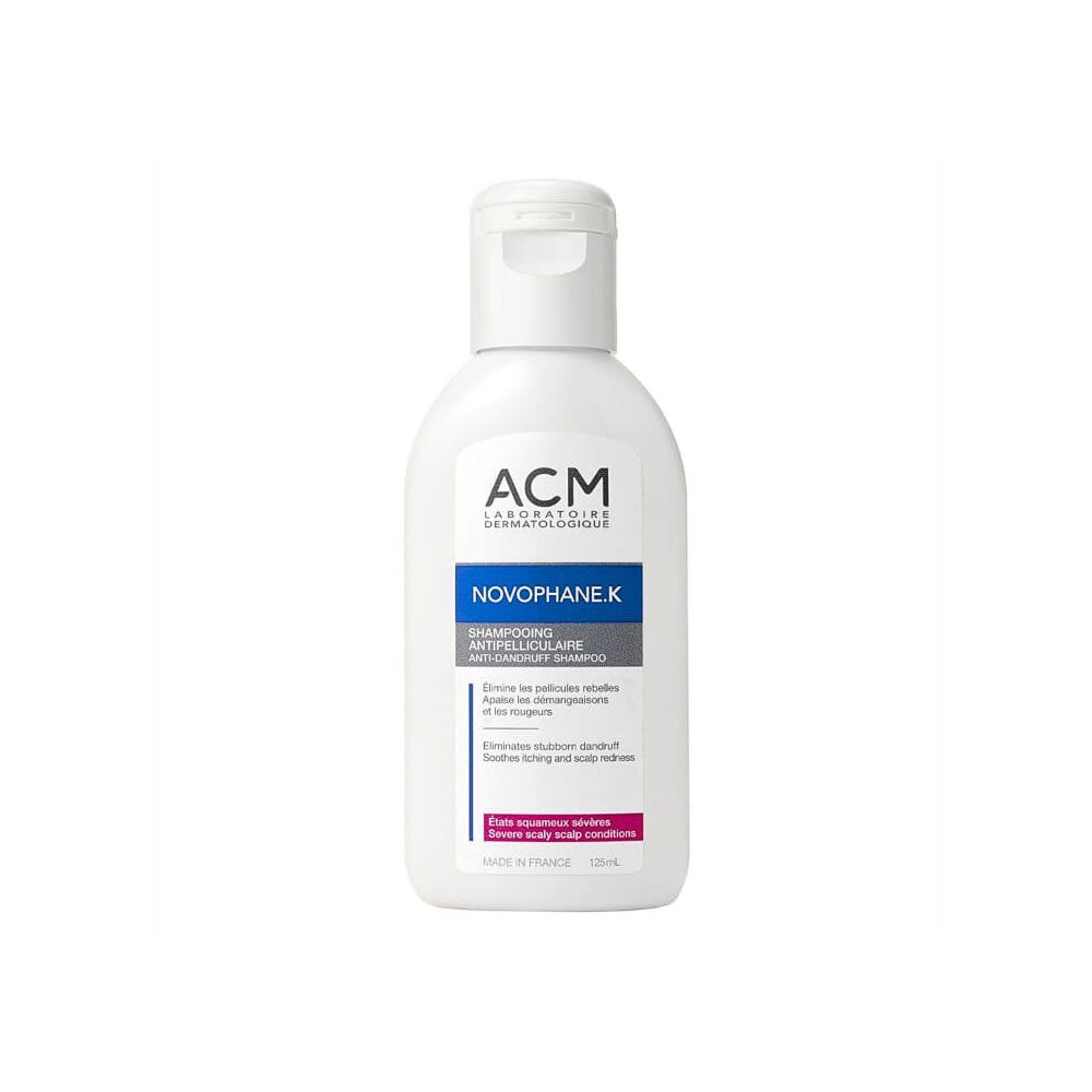 ACM Novophane K Shampoo For Severe Dandruff, 125 ml bottle 