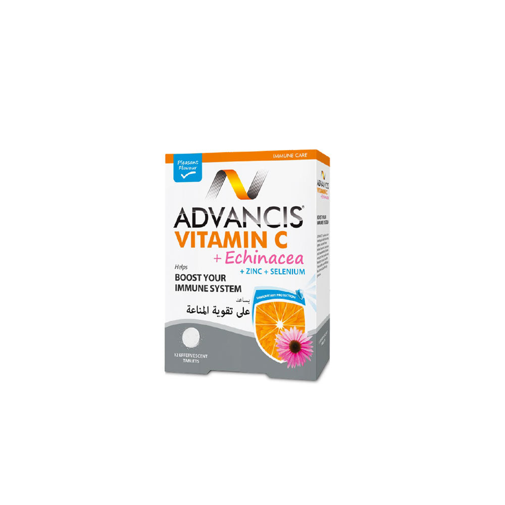 Advancis Vitamin C + Echinacea + Zinc + Selenium | Immune Boost | 12 Effervescent Tablets