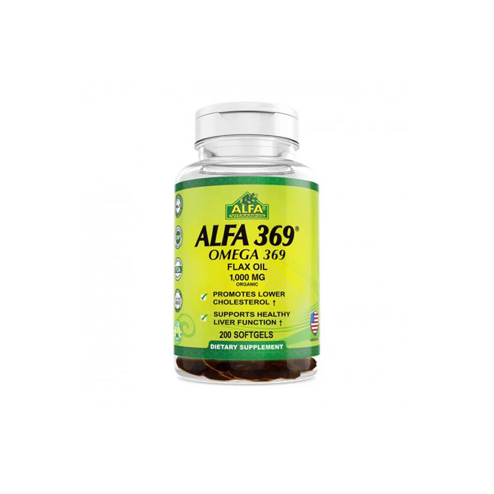 ALFA Omega 369, 1000 mg flax oil softgels