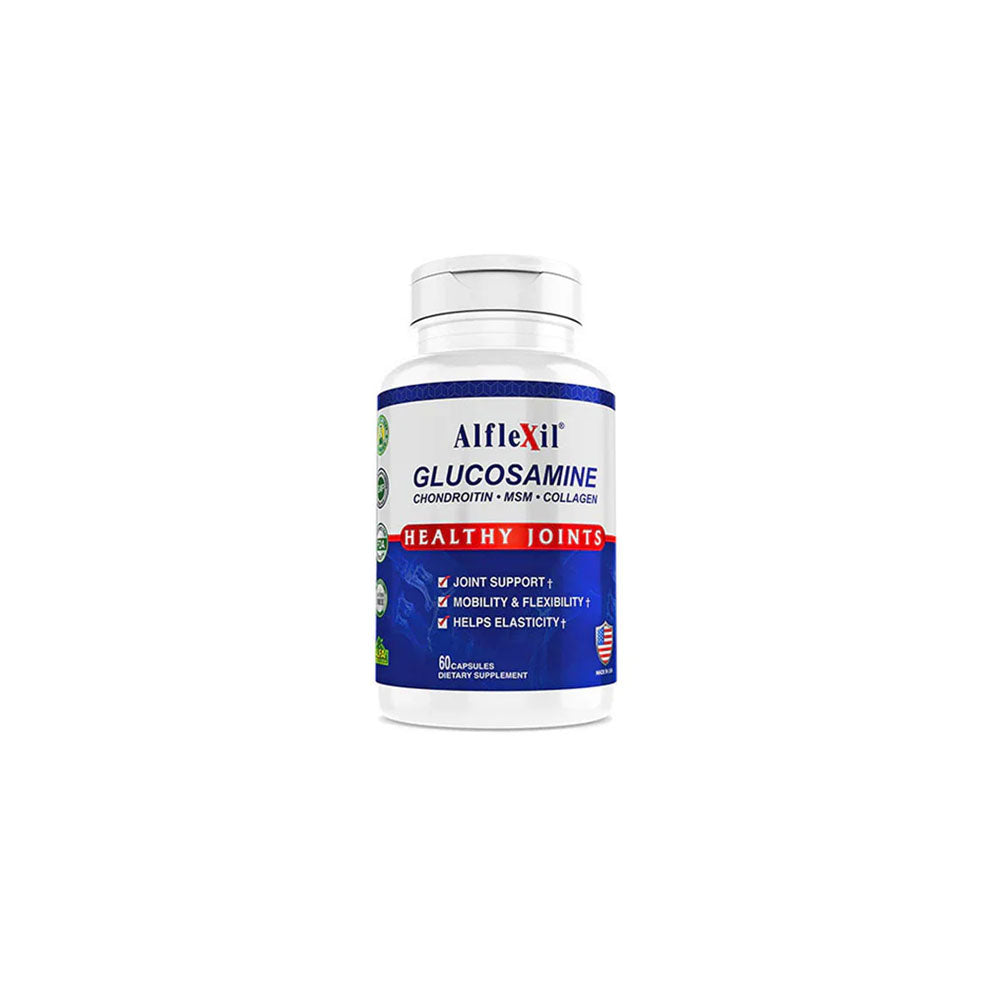 Alflexil glucosamine for healthy joints capsules.