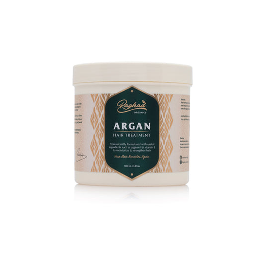 Raghad Organics Argan Hair Treatment, 1000 ml jar.