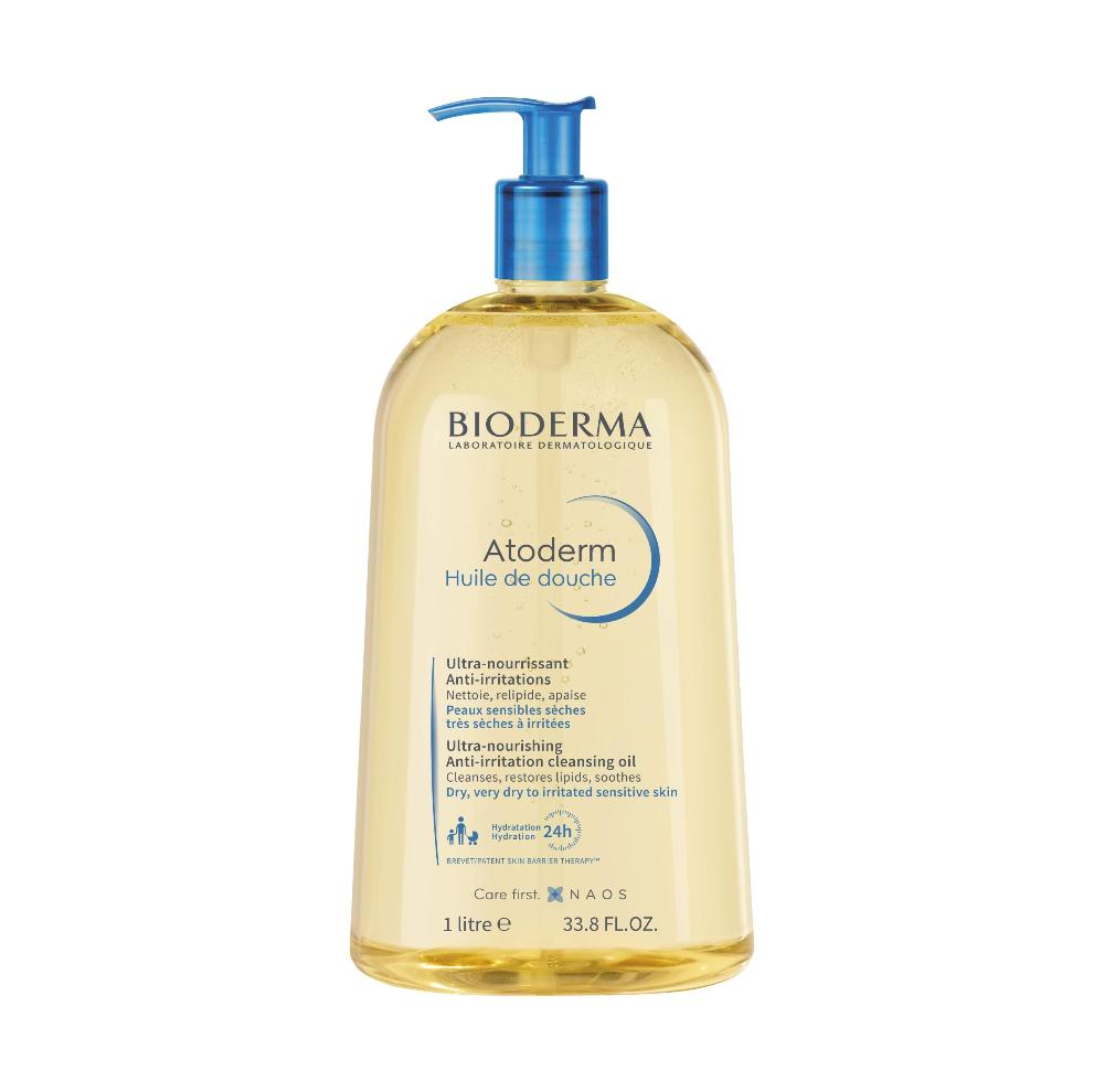 Atoderm Ultra-Nourishing Anti-Irritation Cleansing Oil – Silky Shower Oil for Sensitive Skin 1 liter pump bottle.