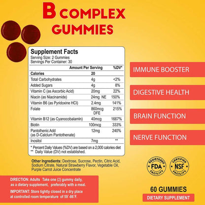 Alfa B complex gummies label