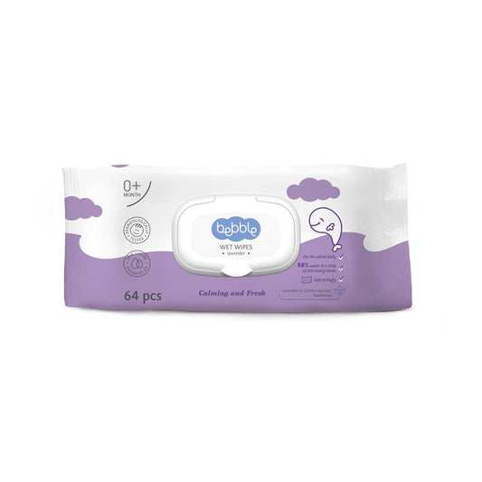 Bebble Wet Wipes with Lavender Extract | 98% Water and Drop of Lotion!