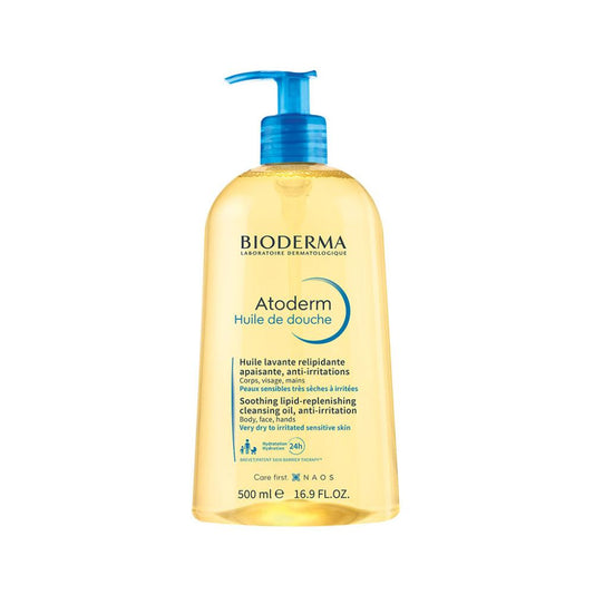 Atoderm Ultra-Nourishing Anti-Irritation Cleansing Oil – Gentle, Silky Care for Sensitive Skin 500 ml pump bottle.