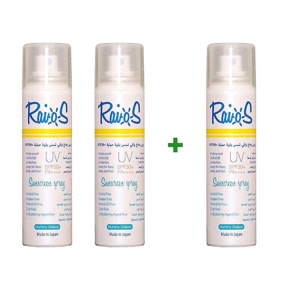 Raios Sunscreen Spray Offer | Buy 2 Get 1