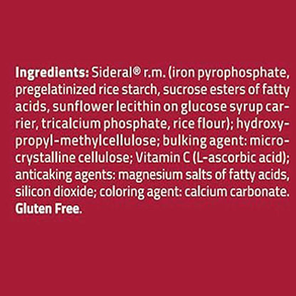 SiderAl Forte Ingredients list.