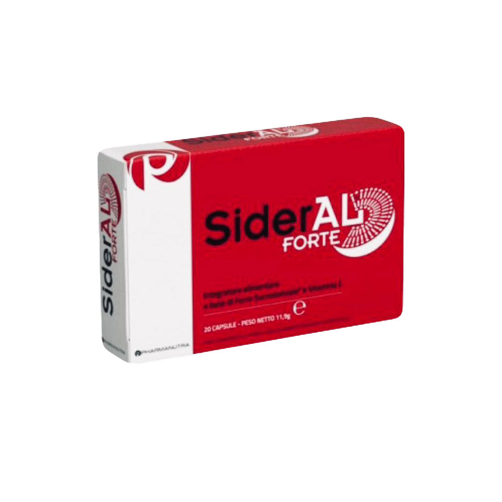 SiderAl Forte advanced iron supplement 20 capsules.