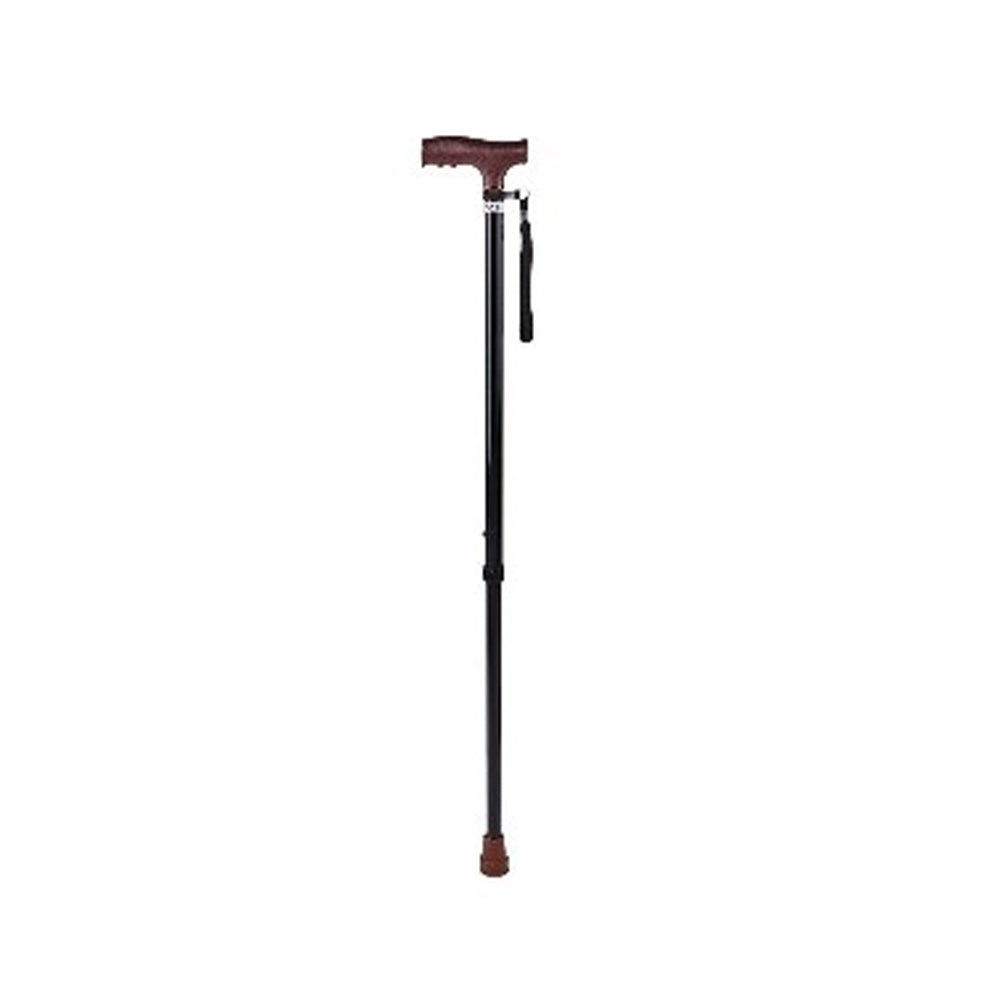 Height Adjustable Cane | Black, Silver, Brown