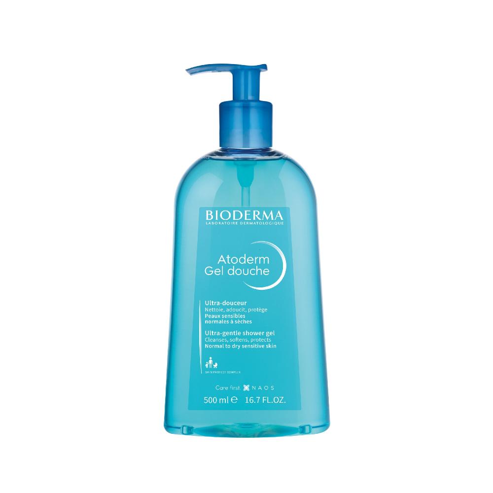 Atoderm Gel Douche | Soap-Free Daily Cleanser for Sensitive Skin 500 ml pump bottle.