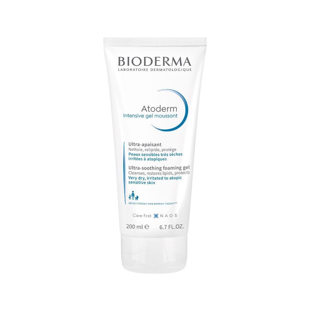 Atoderm Intensive Gel Moussant: Soft Purifying Cleansing Gel for Very Dry, Irritated, and Atopic Skin 200ml