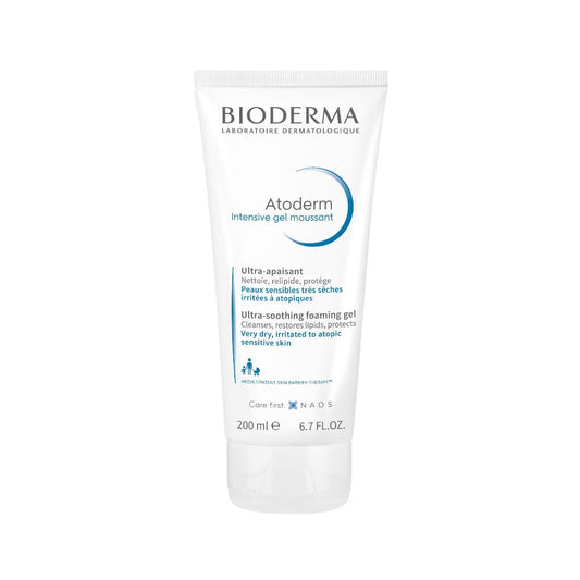 Atoderm Intensive Gel Moussant: Soft Purifying Cleansing Gel for Very Dry, Irritated, and Atopic Skin 200ml