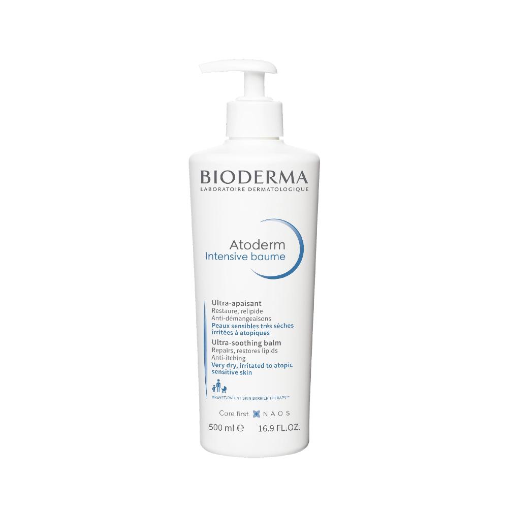 Atoderm Intensive Baume: Ultra-Soothing Care for Very Dry &amp; Atopic Sensitive Skin 500 ml pump bottle.